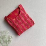 Plus size Ajrak Anarkali kurta