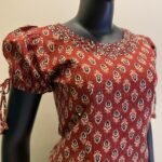 Onam tissue skirt combo