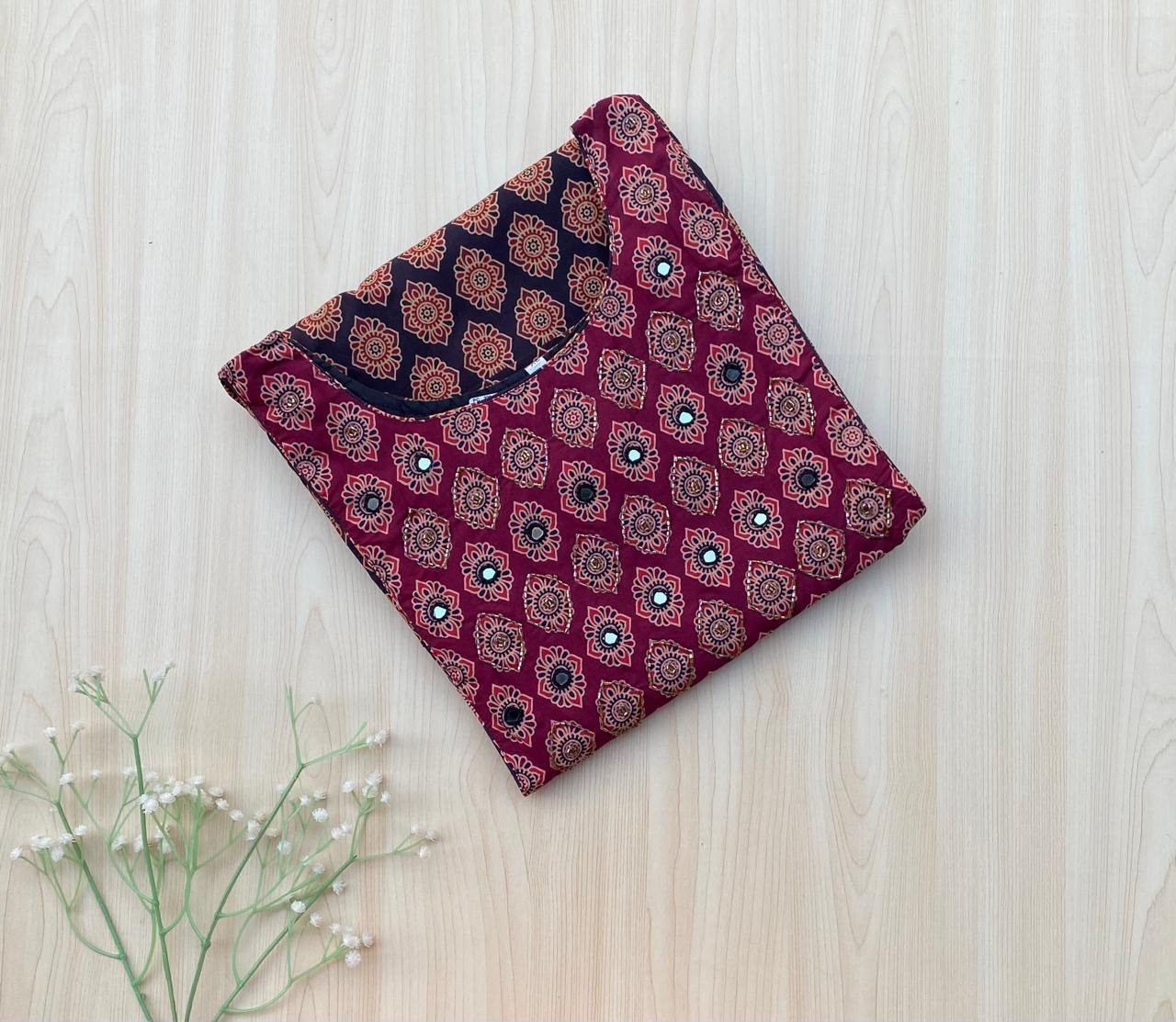 WhatsApp Image 2025-02-12 at 5.34.20 PM Ajrak Kurta - Image 1