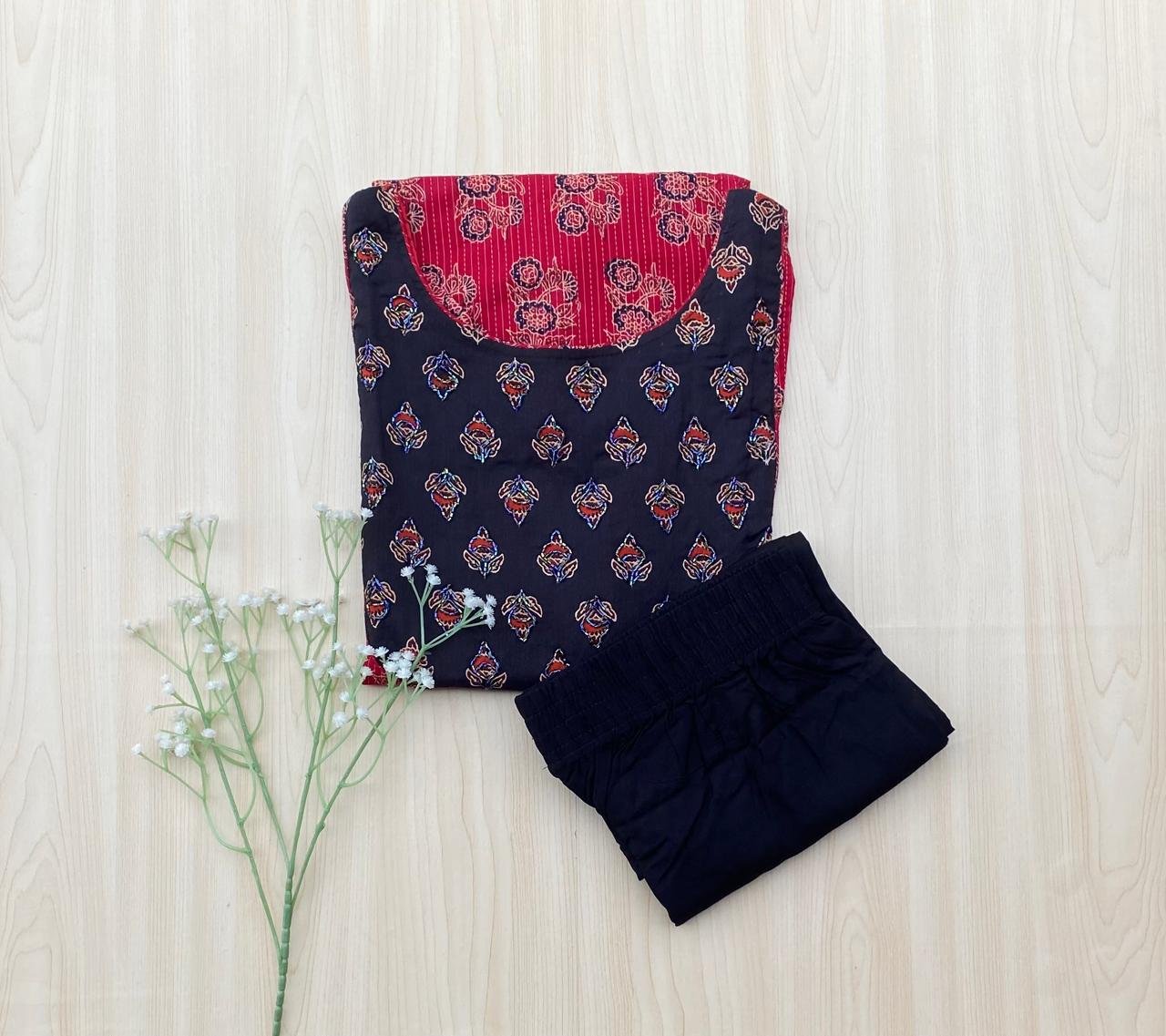 WhatsApp Image 2025-02-19 at 1.39.40 PM Ajrak 2 piece kurta set - Image 1