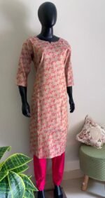 Floral Tissue Kurta - Image 2