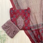 Ajrak handwork kurta set