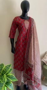 Ajrak handwork kurta set - Image 3