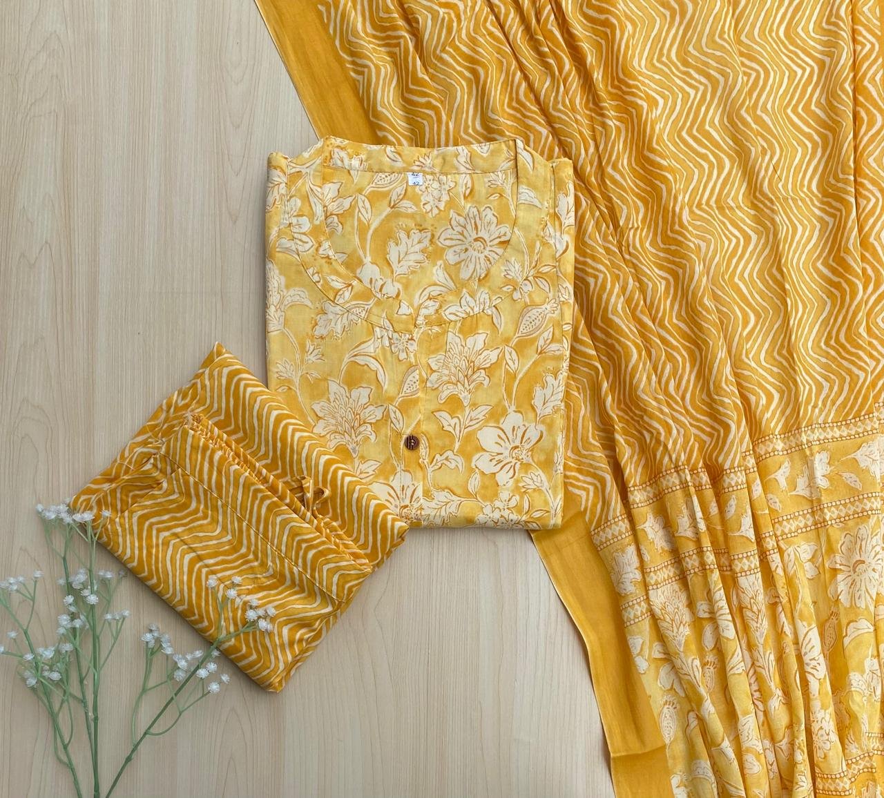 WhatsApp Image 2025-03-12 at 4.57.39 PM (1) Cotton kurta set - Image 1