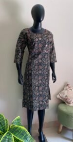 Ajrakh handwork kurta - Image 3