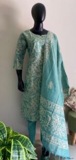 Cotton batik kurta set - Image 3