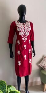 Chikankari kurti - Image 3