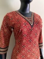 Simple Ajrak Kurta - Image 2