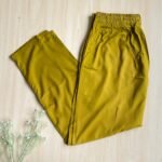 Straight cut pant-Mehandi Color