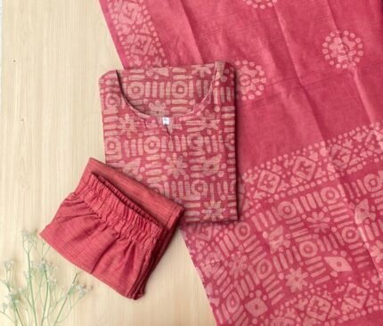 Cotton batik  kurta