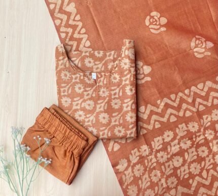 Cotton batik  kurta