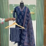 Ajrak cotton kurta set