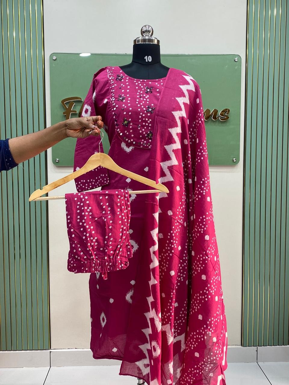 WhatsApp Image 2026-02-08 at 10.55.59 AM(2) Bandhini Three Piece set - Image 1