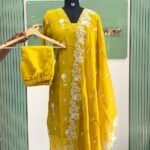 Mul chanderi Kurta Set