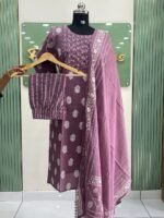 Hand work Cotton  kurta set