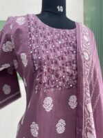 Hand work Cotton  kurta set - Image 2