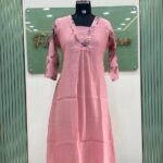 Mul Chanderi Aline kurti