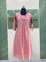 Mul Chanderi Aline kurti