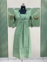 Mul Chanderi Aline kurti