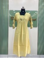 Mul Chanderi Aline kurti