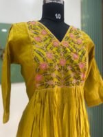 Mul chanderi Aline kurti - Image 2