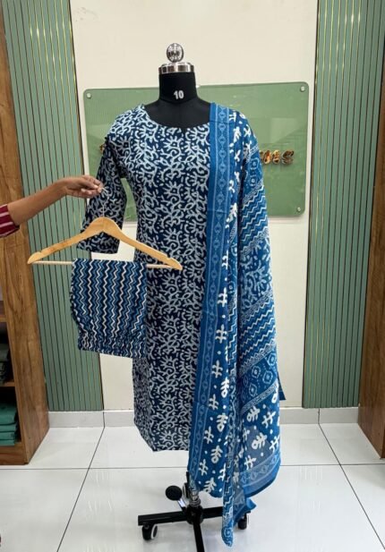 Cotton batik kurta set