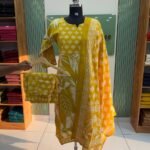 Cotton Three Piece Kurta Set