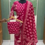 Cotton Three Piece Kurta Set