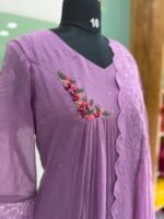 Mul Chanderi Cotton Embrodery Kurtaset - Image 2