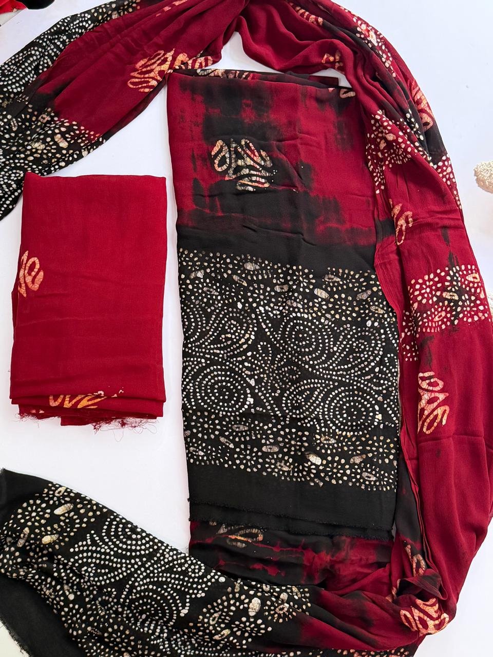 WhatsApp Image 2026-06-06 at 12.14.54 PM Georgette Batik Material - Image 1