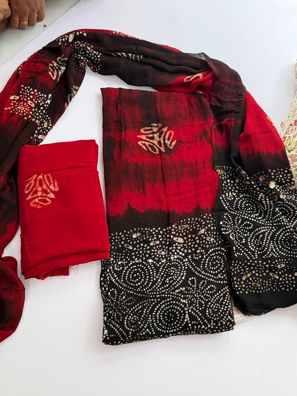 WhatsApp Image 2026-06-07 at 11.36.51 AM (1) Georgette Batik Material - Image 1