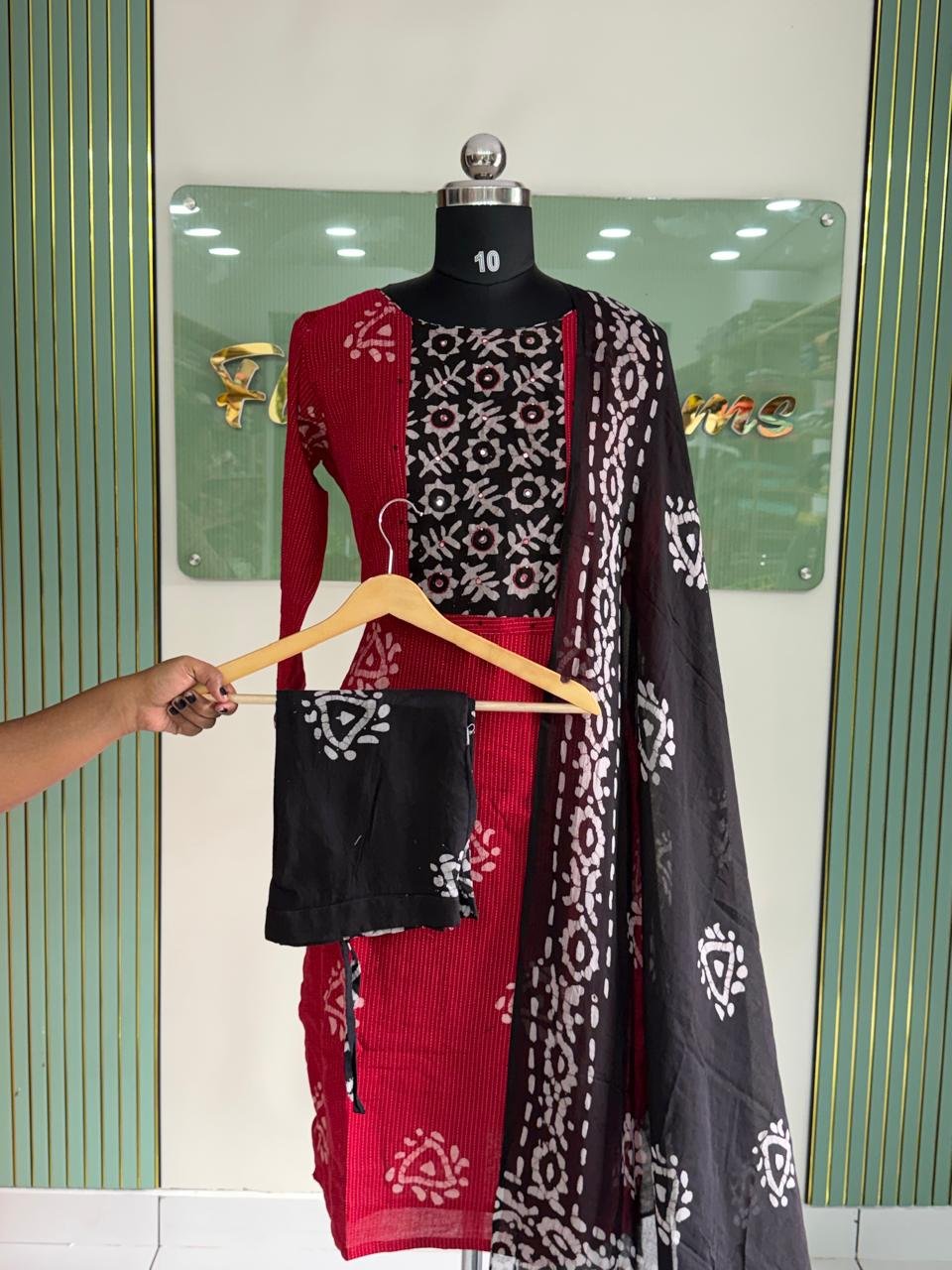 WhatsApp Image 2026-06-08 at 2.09.46 PM Kantha Cotton Kurtiset - Image 1