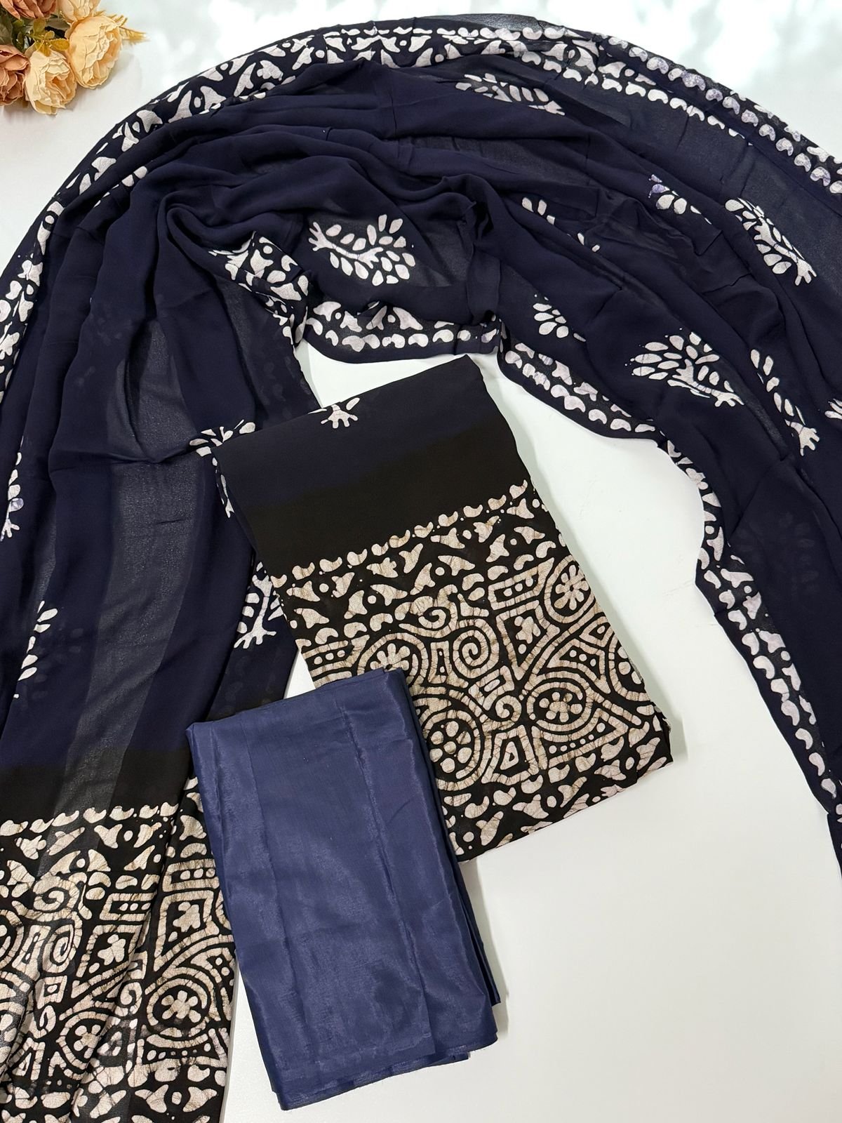 WhatsApp Image 2026-06-30 at 12.34.07 PM Georgette Batik Material - Image 1