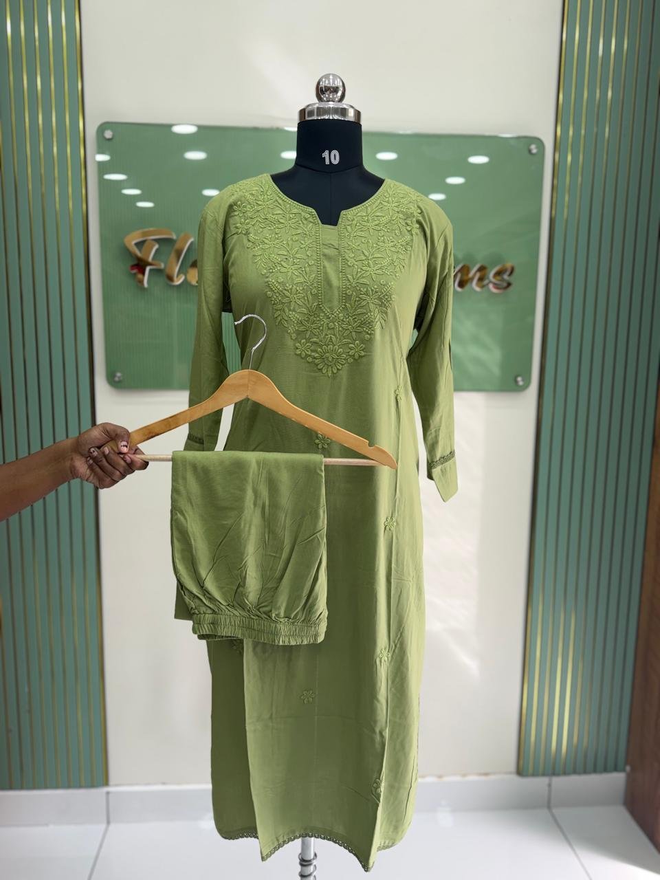 2026/07/1000457275-1.jpg Chikankari Co ord set - Image 1