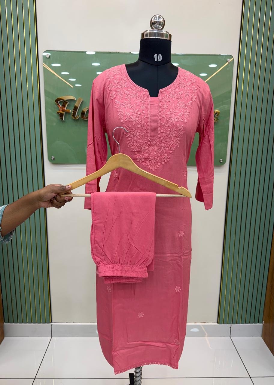 WhatsApp Image 2026-07-29 at 5.12.34 PM Chikankari Co Ord set - Image 1