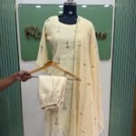 Mul chanderi Cotton Embroidery Kurta Set