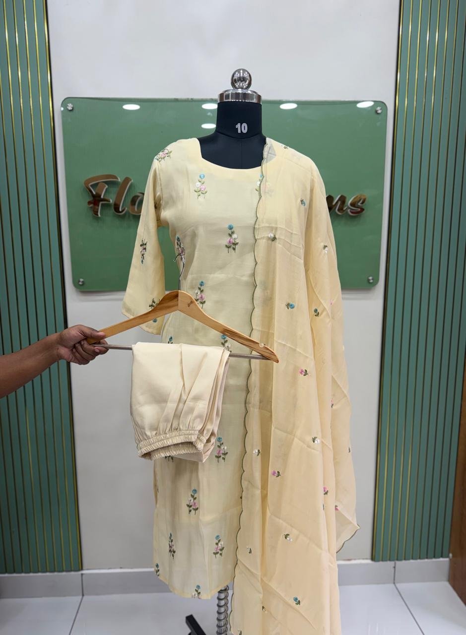 2026/08/1000474743.jpg Mul chanderi Cotton Embroidery Kurta Set - Image 1